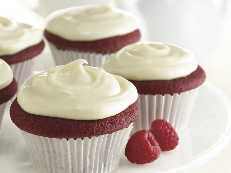 Red Velvet Cupcakes with Cream Cheese Frosting