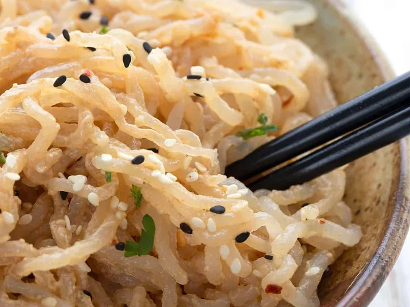 Shirataki Sesame Noodles with Peanut Ginger Sauce