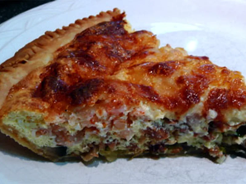 Shrimp, Gruyere & Mushroom Deep Dish Quiche