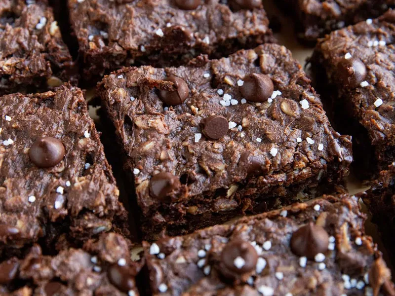 Double Chocolate Peanut Butter Oatmeal Cookie Bars