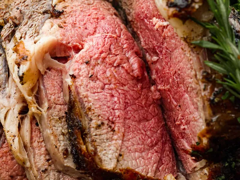 Herb Crusted Garlic Butter Prime Rib Roast with Fresh Herbs