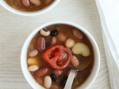 16-Bean Soup with Tomatoes and Lemon