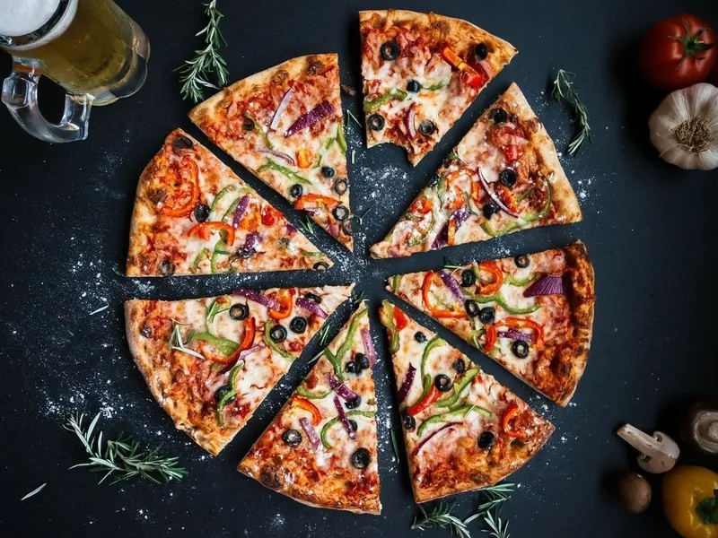 Pesto Veggie Pizza with Bell Peppers and Cherry Tomatoes