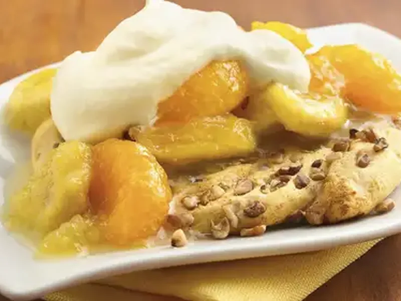 Tropical Sunshine Flatcakes with Orange Cream