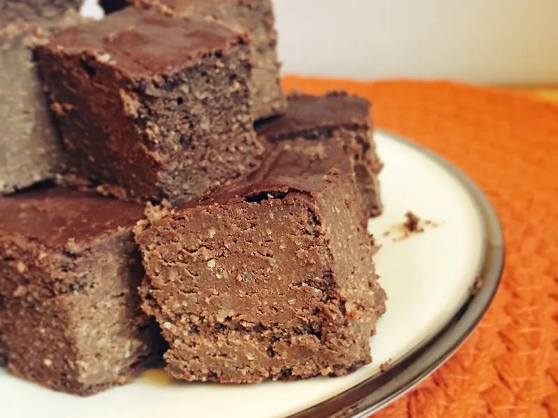 Chocolate Almond Flour Brownie Bites with Double Boiler Method