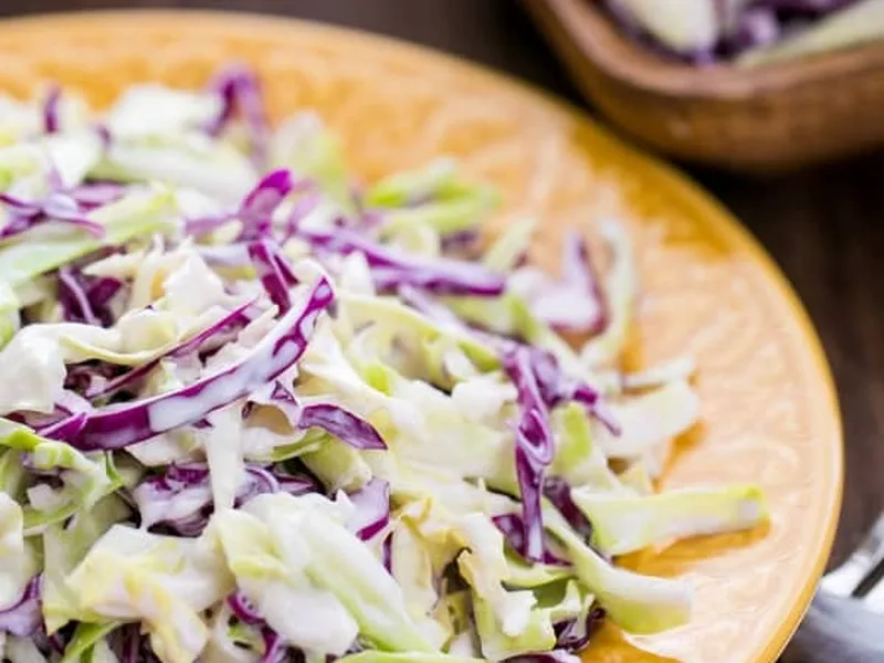 Creamy Coconut Coleslaw with Horseradish Dressing