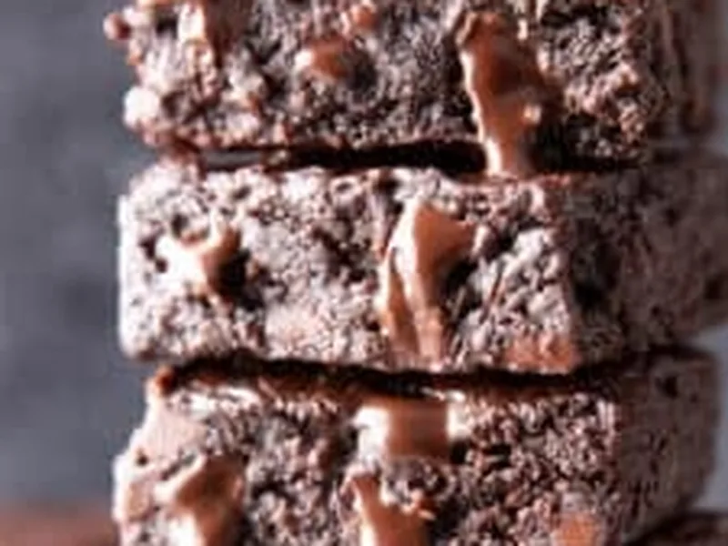 Fudgy Almond Butter Oat Flour Brownies with Chocolate Chips