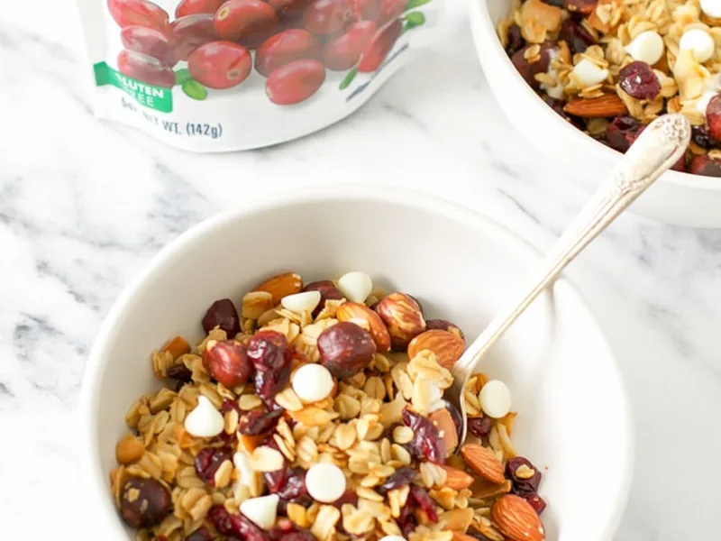 Cranberry Almond White Chocolate Granola with Coconut
