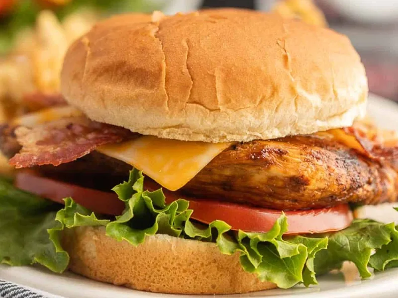 Grilled Chicken Club Sandwich with Sweet Vinegar Marinade