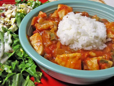 Creole Fish and Eggplant Stew with Okra