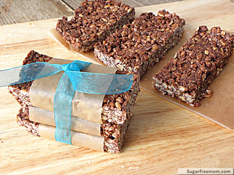 No-Bake Cocoa Granola Bars with Coconut and Sunflower Seeds