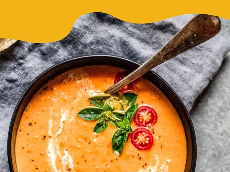 Classic Tomato Bisque with San Marzano Tomatoes and Fresh Basil