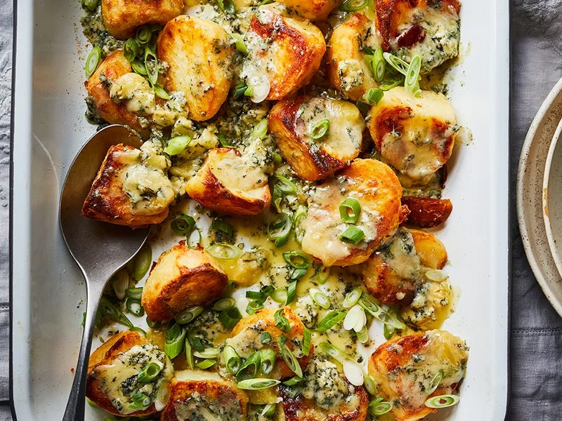 Stilton Cheese Roast Potatoes