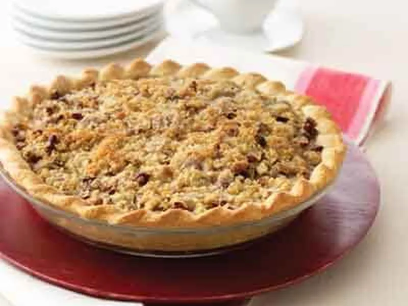 Pear & Raspberry Streusel Pie with Buttery Crust