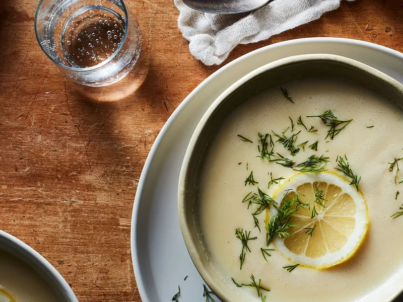 Greek Lemon Orzo Soup with Egg-Lemon Sauce (Avgolemono)