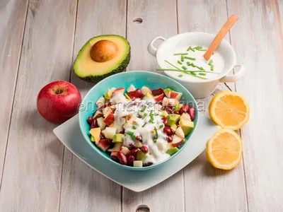 Red Bean Salad with Avocado and Apple
