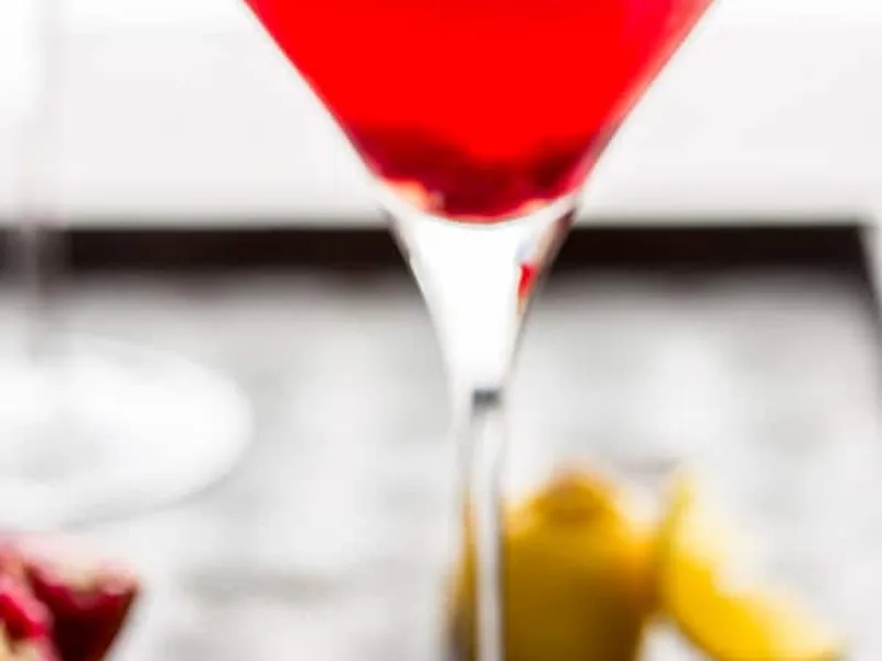 Pomegranate Lemon Drop Martini with Citron Vodka
