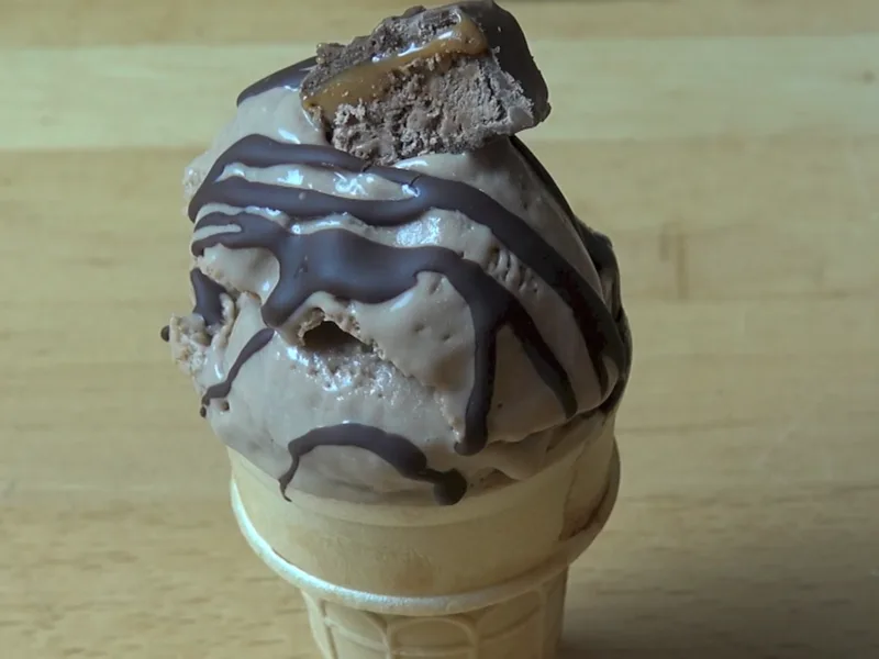 No-Churn Mars Bar Ice Cream with Whipped Egg Whites