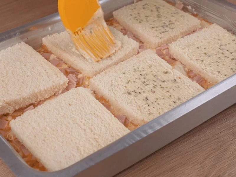 Baked Egg and Cheese Sandwiches with Ham