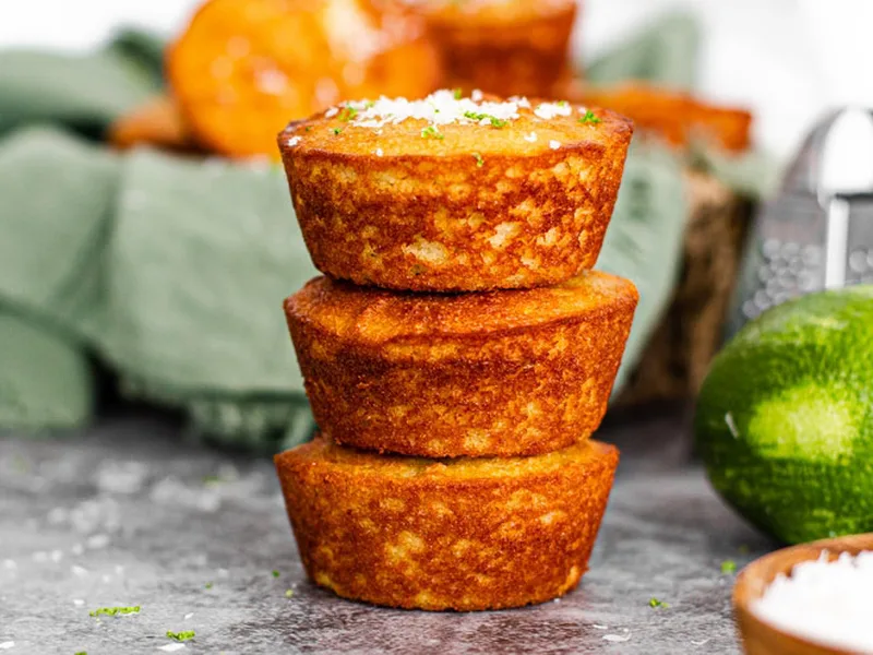 Zesty Coconut Lime Almond Flour Muffins