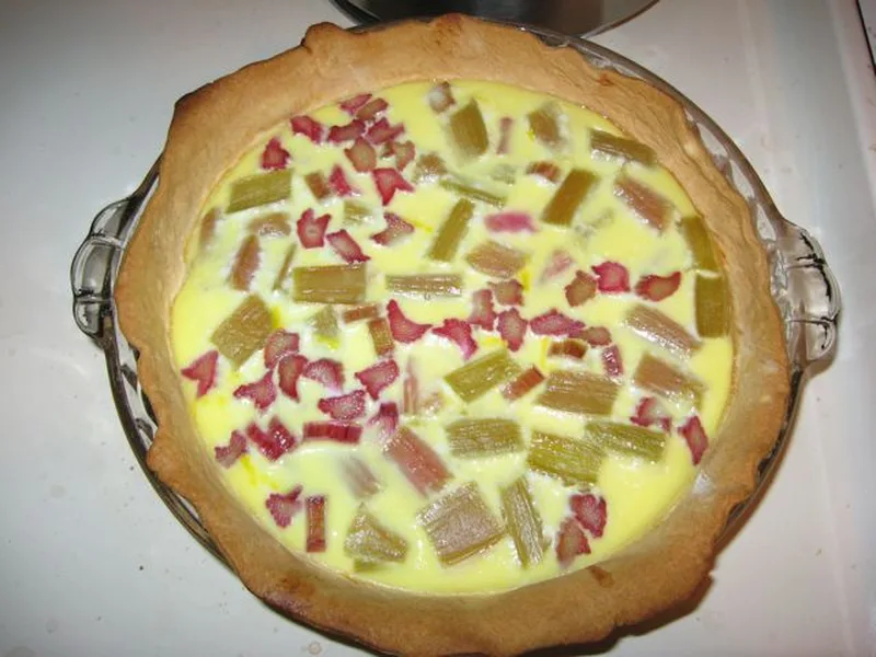 Grandma Rampke's Easy Rhubarb Custard Pie