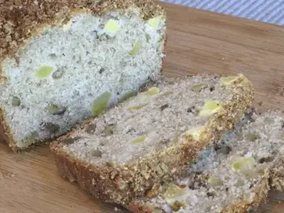 Chunky Apple Bread with Crunchy Granola Topping