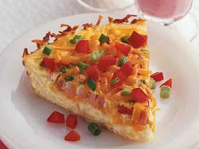 Cheesy Ham & Potato Pie with Crispy Crust