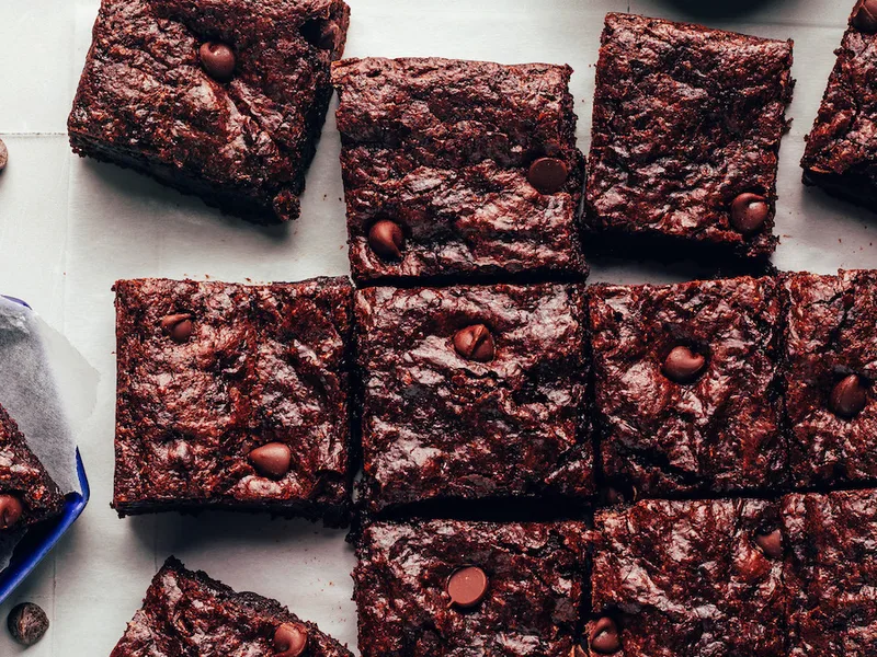 Fudgy Crackly Top Vegan Gluten-Free Brownies