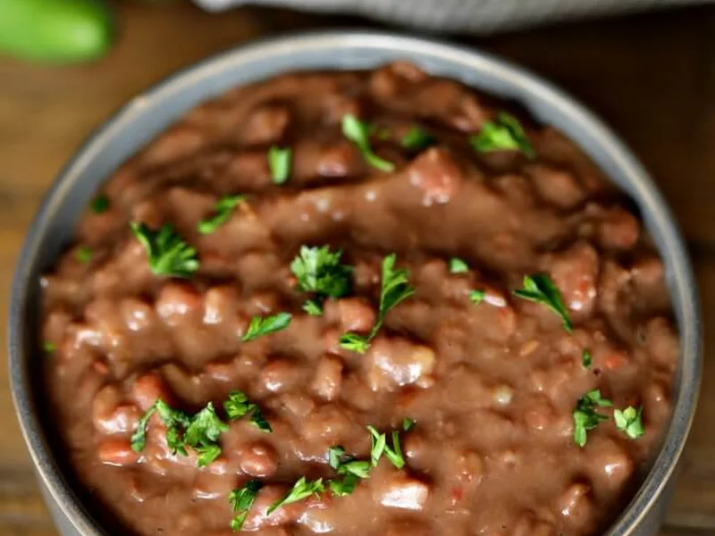 Slow Cooker Refried Pinto Beans from Dried Beans