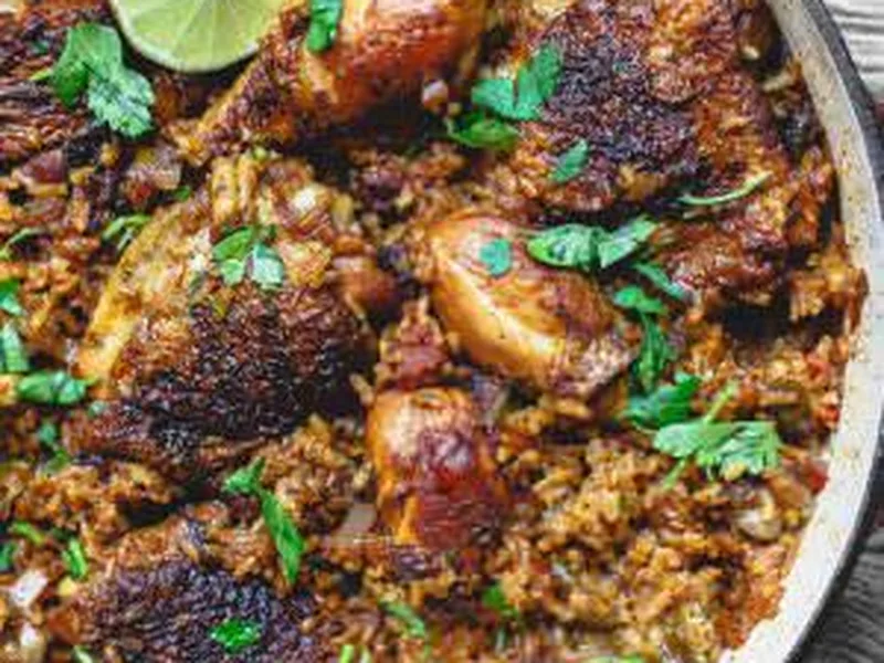 One-Pan Spanish Chicken and Rice with Chorizo and Paprika