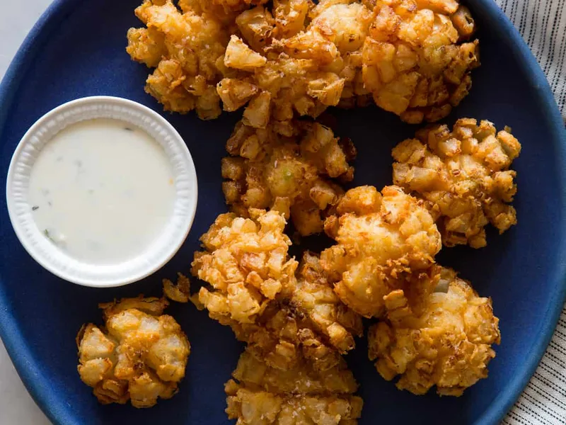 Crispy Fried Baby Bloomin Onions with Buttermilk Coating