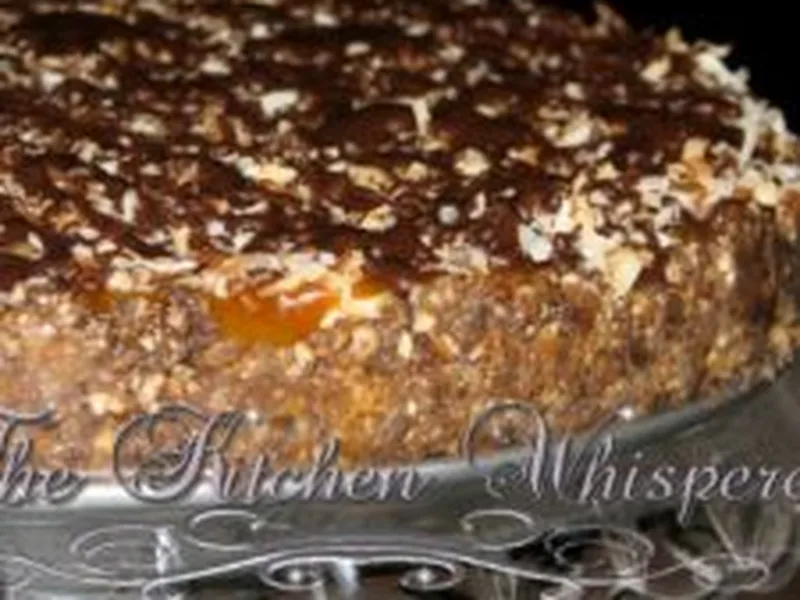 No-Bake Samoa Cookie Cheesecake Tart with Caramel Coconut
