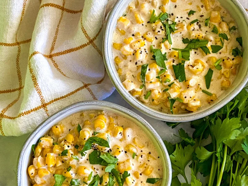 Easy Slow Cooker Creamy Corn Side Dish