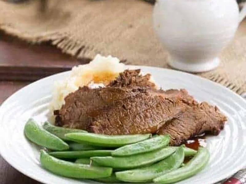 Slow Cooked Coffee Glazed Beef Brisket with Honey