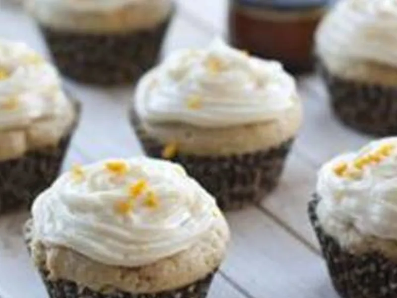 Blue Moon Beer Cupcakes with Cream Cheese Frosting