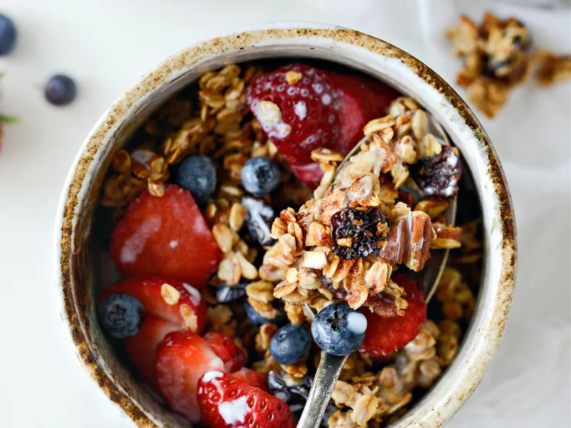 Crispy Fruit and Nut Granola with Maple Honey