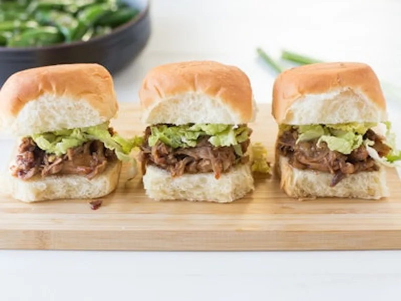 Slow Cooker Hawaiian Pulled Pork Sliders with Asian Slaw