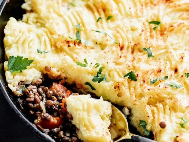 Vegetarian Lentil Shepherd's Pie with Butternut Squash