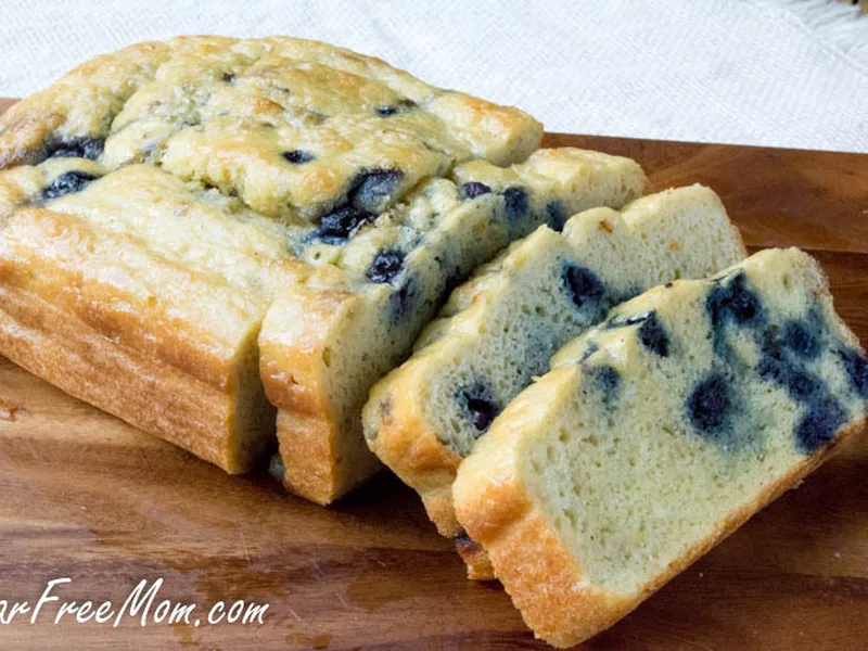 Low Carb Almond Flour Blueberry English Muffin Bread