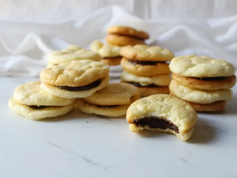 Keto Cloud Milano Cookie Sandwiches with Dark Chocolate