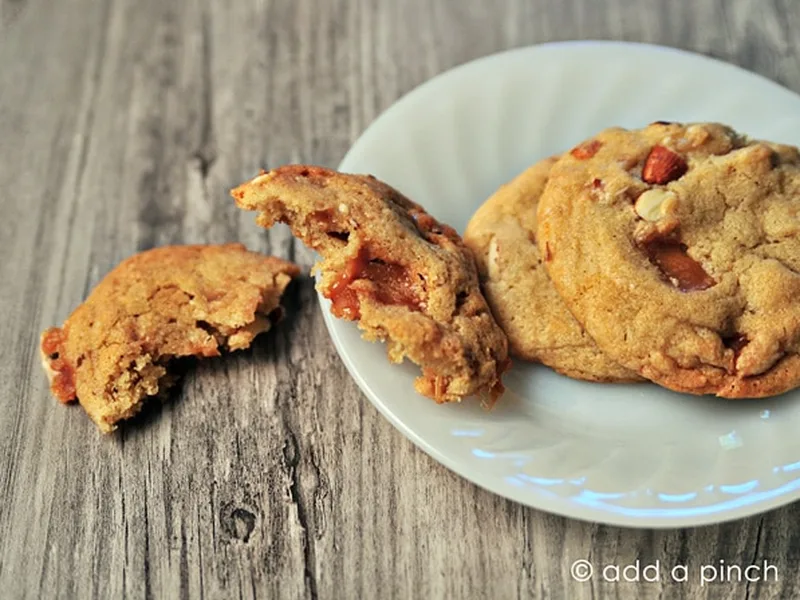 Salted Caramel Almond Pistachio Cookies
