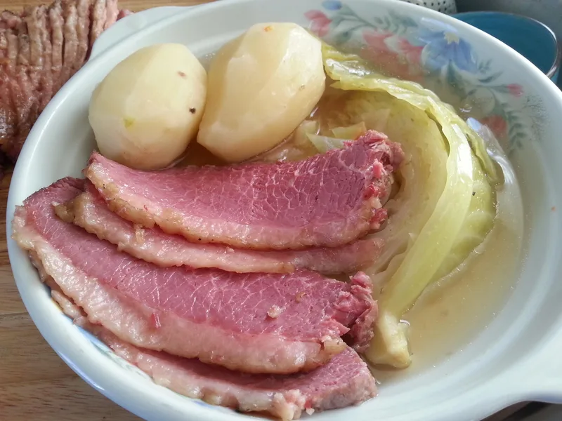 Pressure Cooker Corned Beef with Spiced Broth