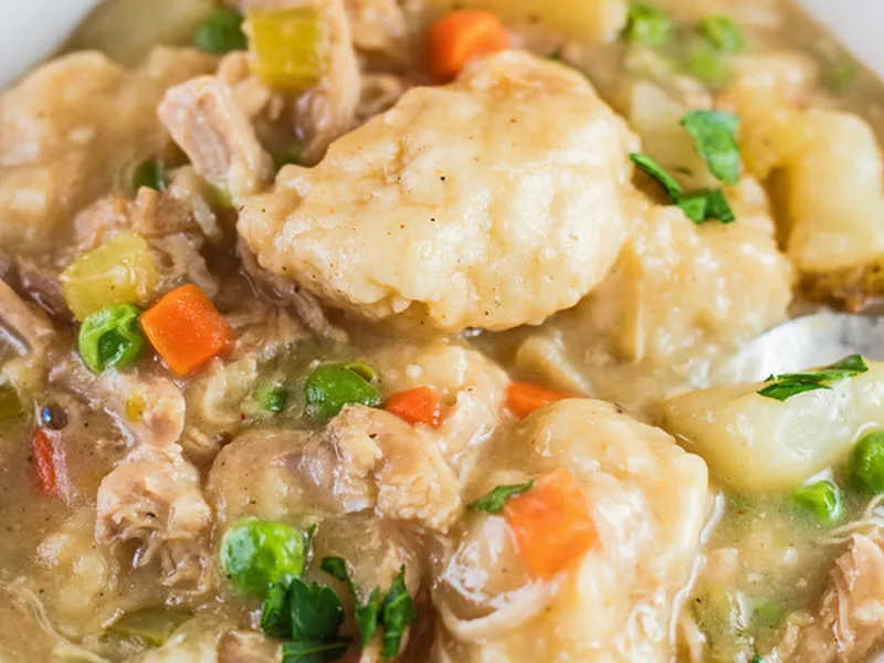 Instant Pot Chicken and Dumplings with Herbs