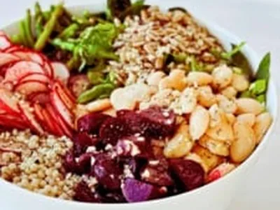 Vegan Pearl Couscous Salad with Lemon Herb Dressing