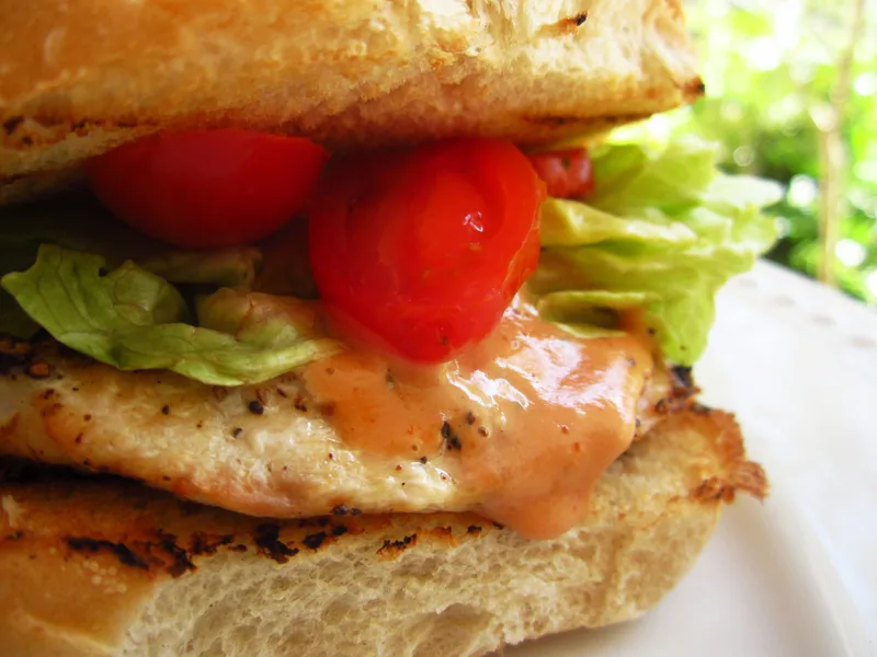 Lemon-Pepper Chicken Deli Roll Sandwiches with Secret Sauce