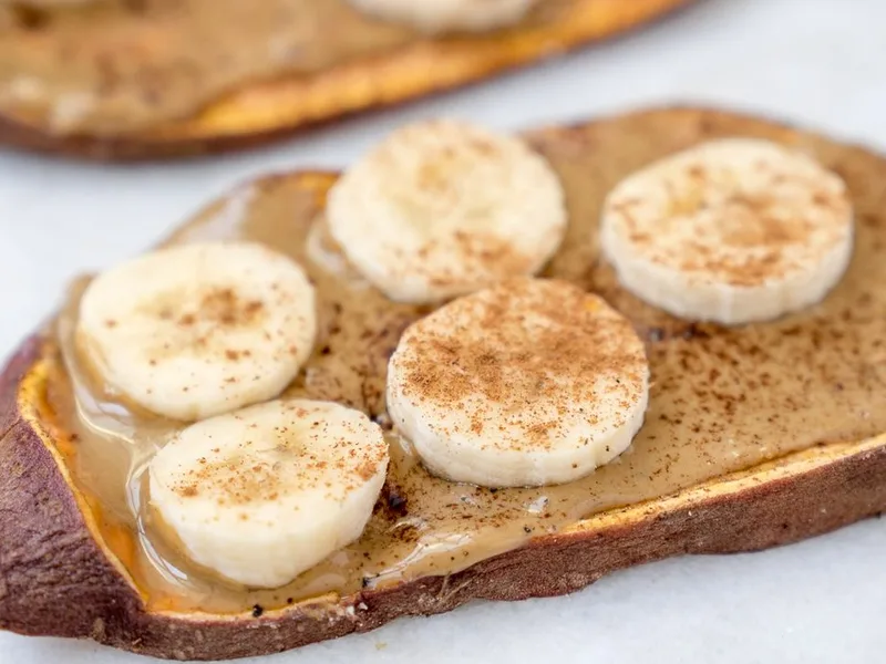 Sunflower Butter Banana Sweet Potato Toast