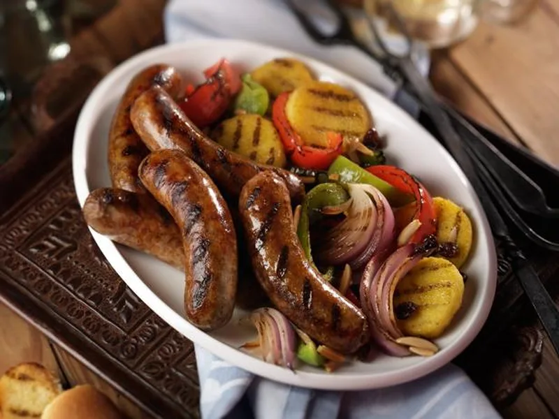 Grilled Italian Sausage With Sweet-Sour Peppers