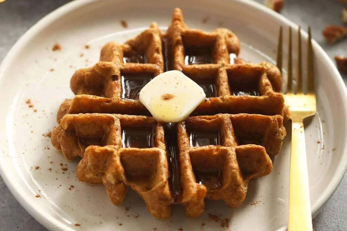 30-Minute Gluten Free Pumpkin Spice Waffles | EasyCook
