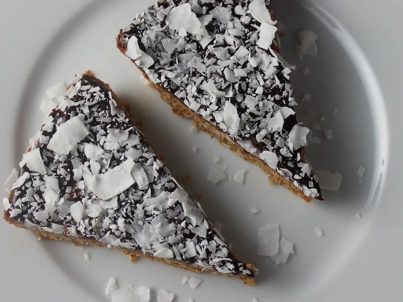 Coconut Shortbread Bars with Chocolate Ganache