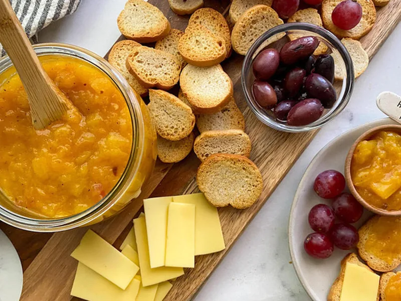 Sweet and Savory Mango Chutney with Ginger